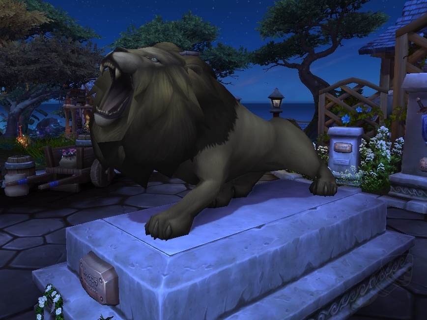 Estatua del Rey dorado PNJ World of Warcraft