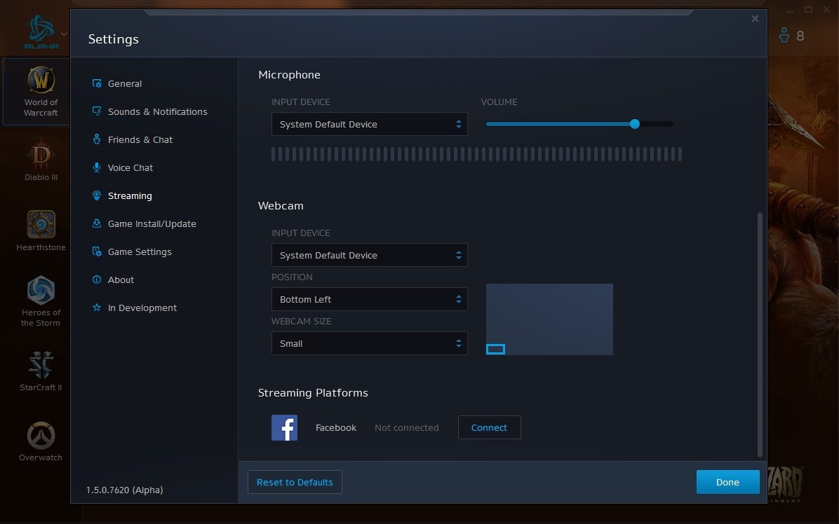 Facebook Streaming Integration With Battle.net Alpha Client - Early Look -  Wowhead News