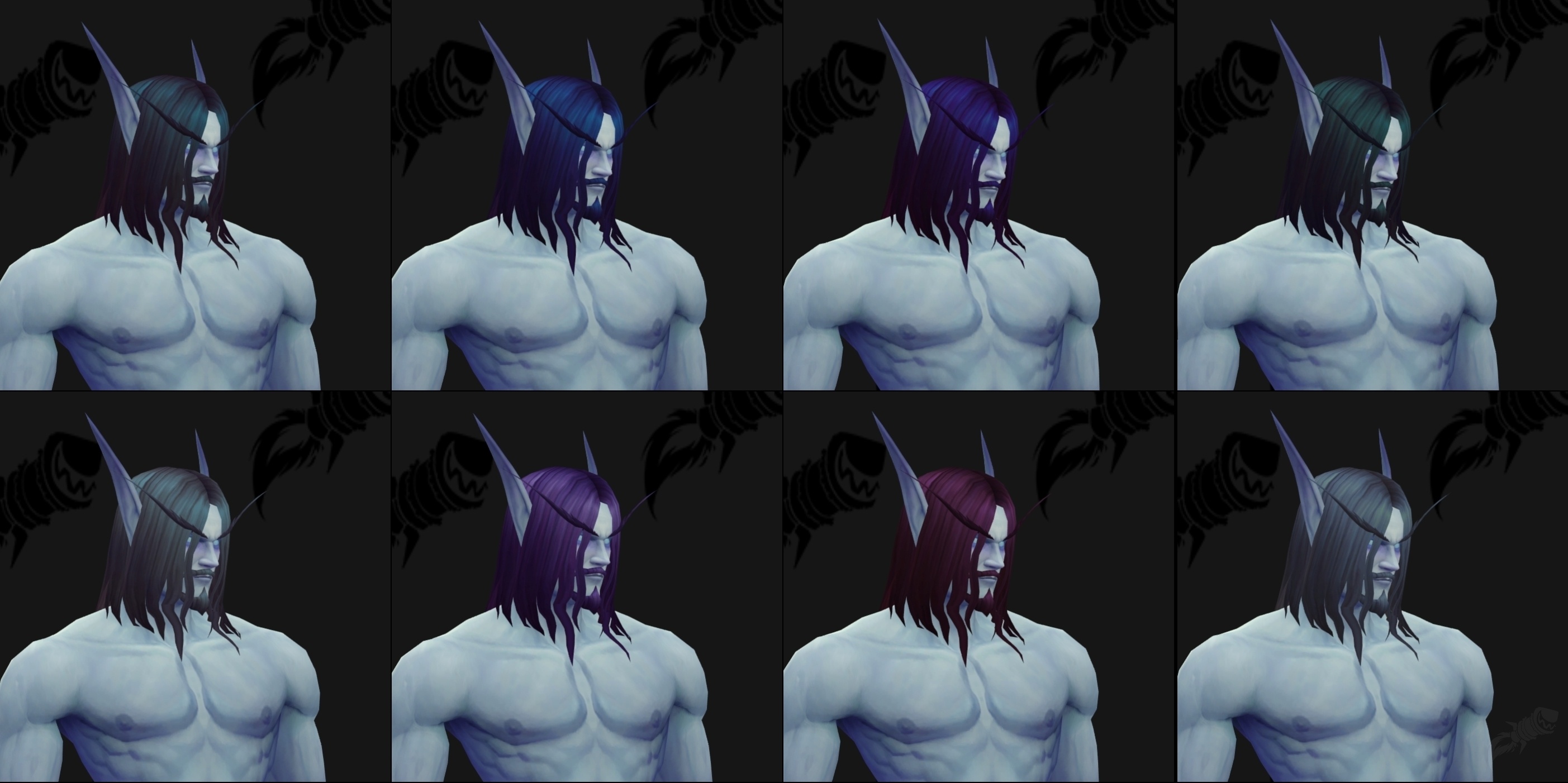 void elf male and female allied race customization options