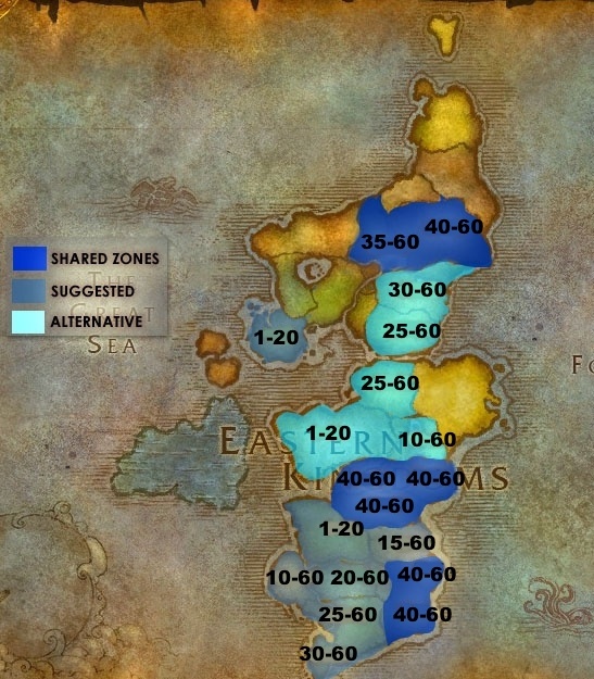 A pocket guide to leveling through all the zones in WoW Classic, for that  moment when you run out of quests.