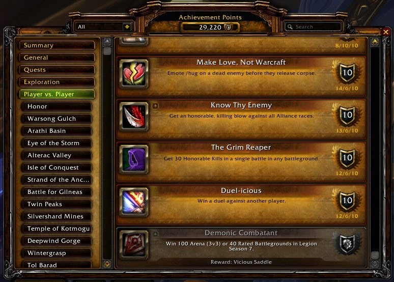 wow legion flying achievement tracker