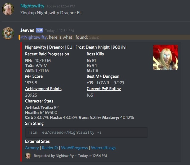 Discord Bot - WotLK Classic Achievement Leaderboard