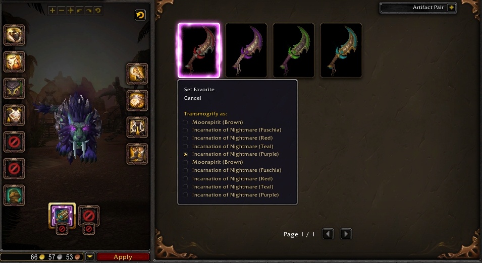 Feral Druid Artifact Weapon Fangs Of Ashamane Guides Wowhead