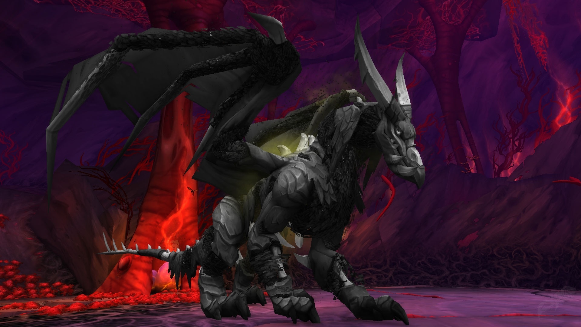 Since we have full transformation skins for our Dragonriding dragons, i  hope we get this bad boy as an option at some point in DF. Best dragon  model in the game. :