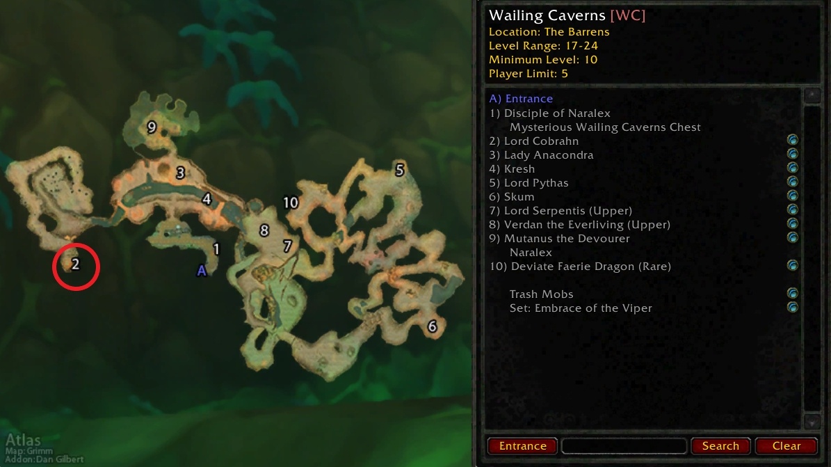 Wailing Caverns Classic Map Time Zones Map World