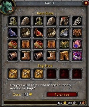 what profession makes bags in wow