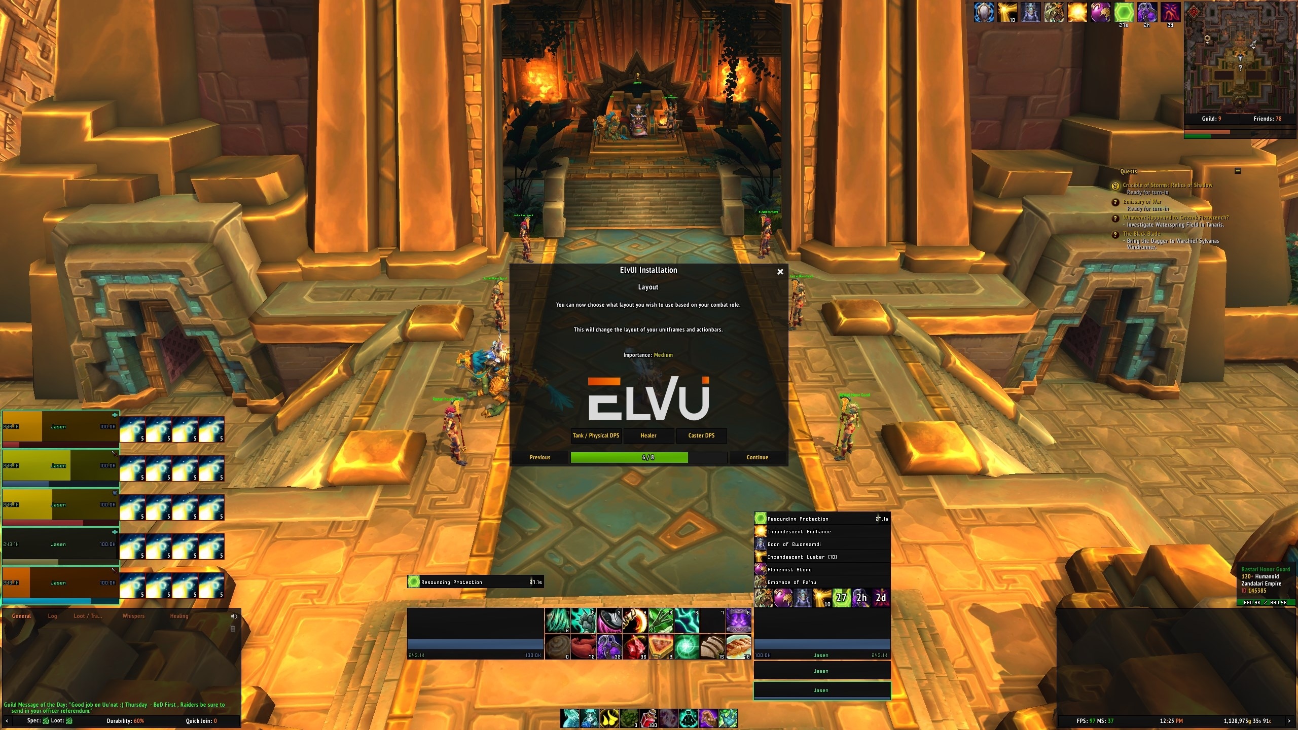 how to disable system info panel elvui addon wow