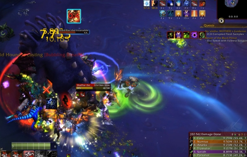 bfa battle for azeroth 8.3 visions of nzoth n'zoth the black empire imperio negro guia raid raide ny'alotha a cidade desperta waking city shad'har core hound corehound cao void sombra vazio o insaciavel the insatiable three fases tres phases