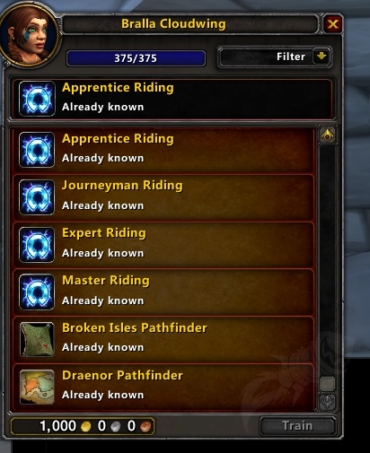 You must train pathfinder now for WoD/Draenor similar to Cold
