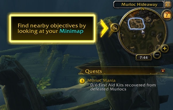 wow minimap not showing quest area