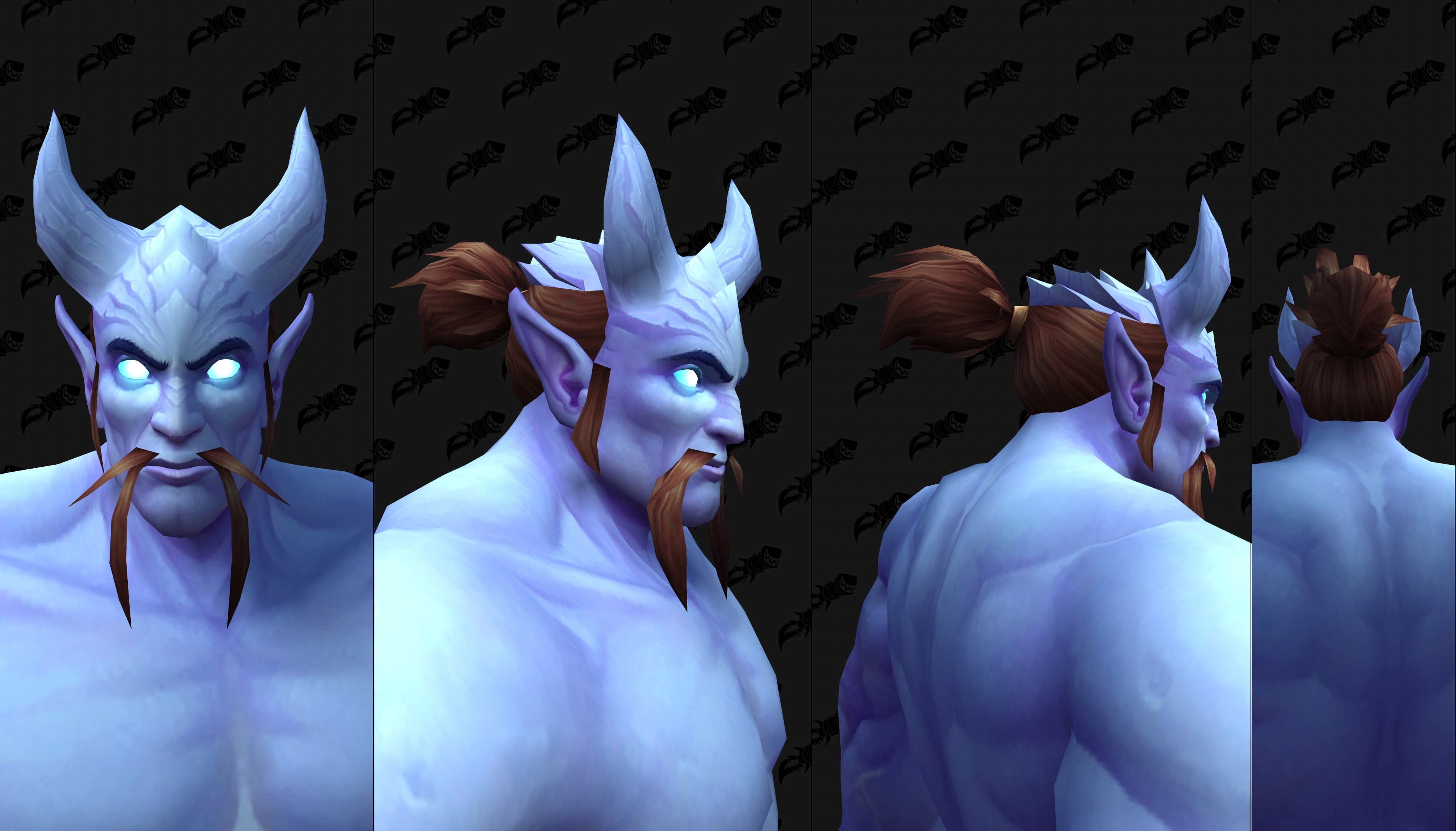 Draenei Male Customization Options from Shadowlands Alpha Build 34821 -  Horn Decorations, Tail Size - Wowhead News