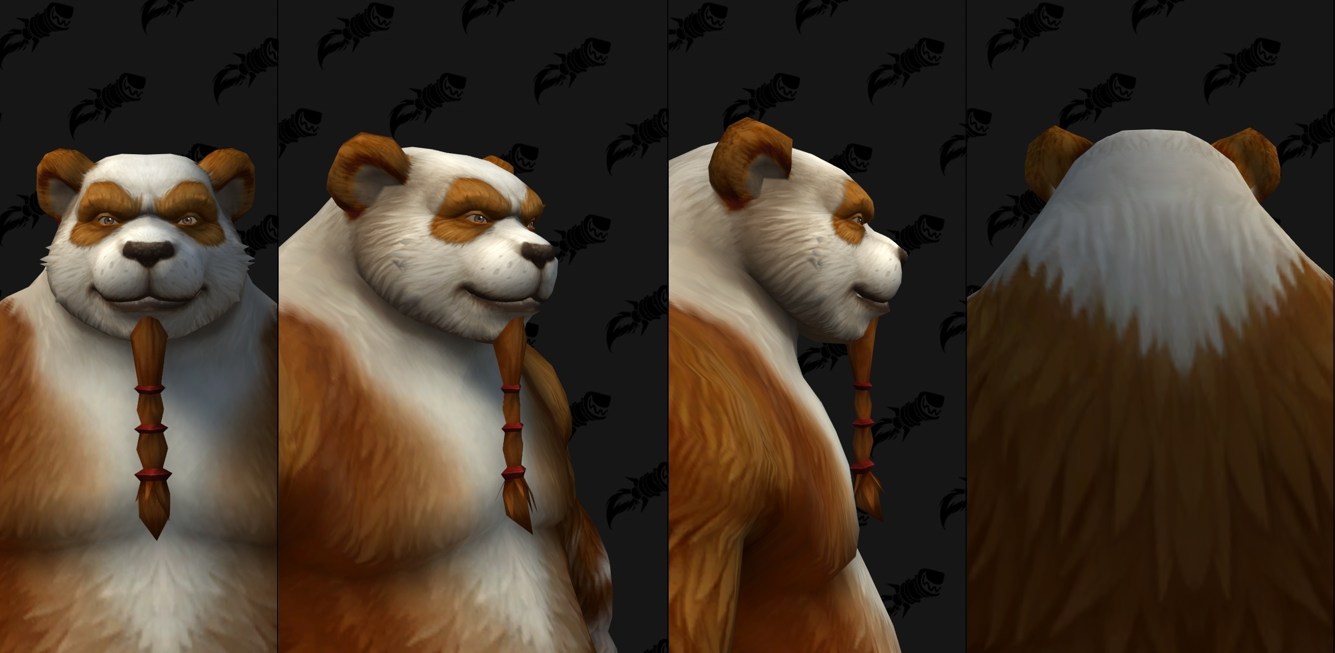 New Pandaren Male Customization Options from Shadowlands Build 34902 - Bear...