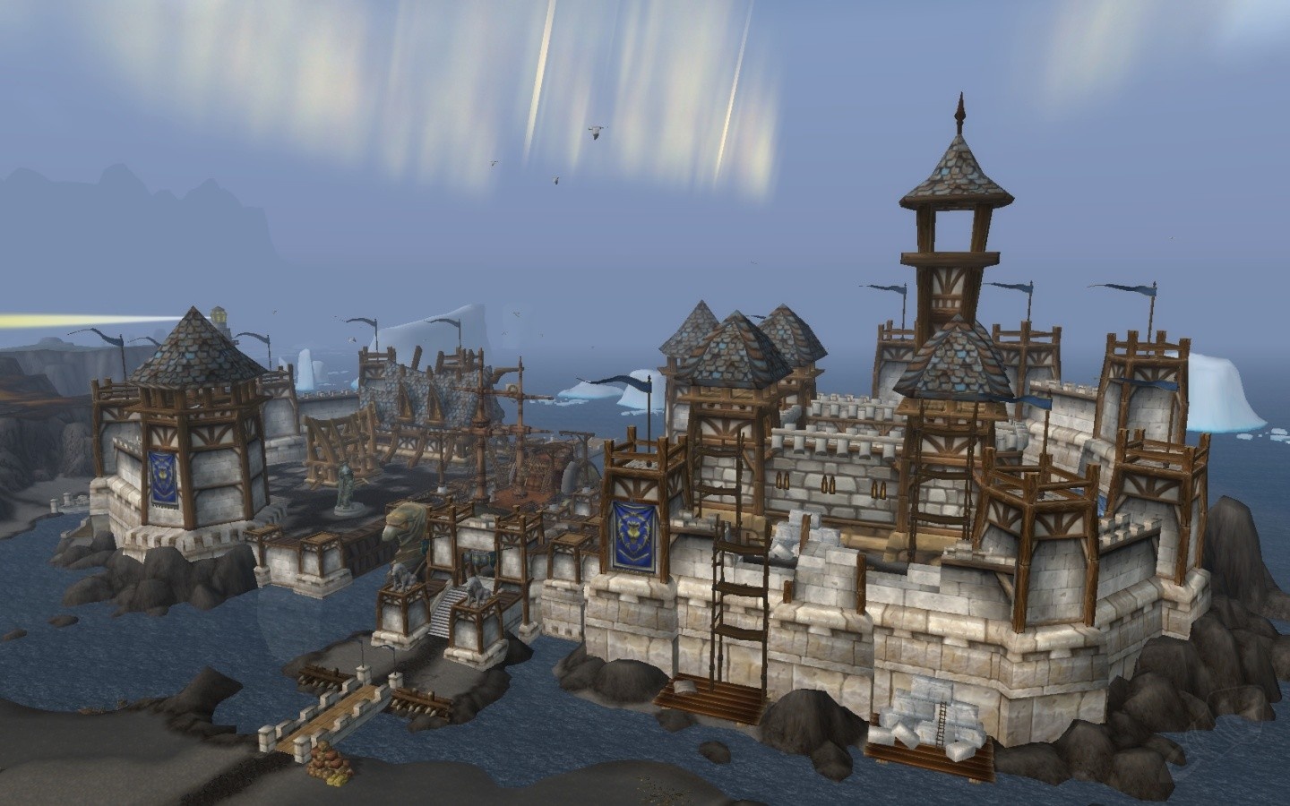 Экспедиция вов. Крепость Warcraft 3. Варкрафт 3 Нордскол. Нортренд wow. Замок варкрафт 3.