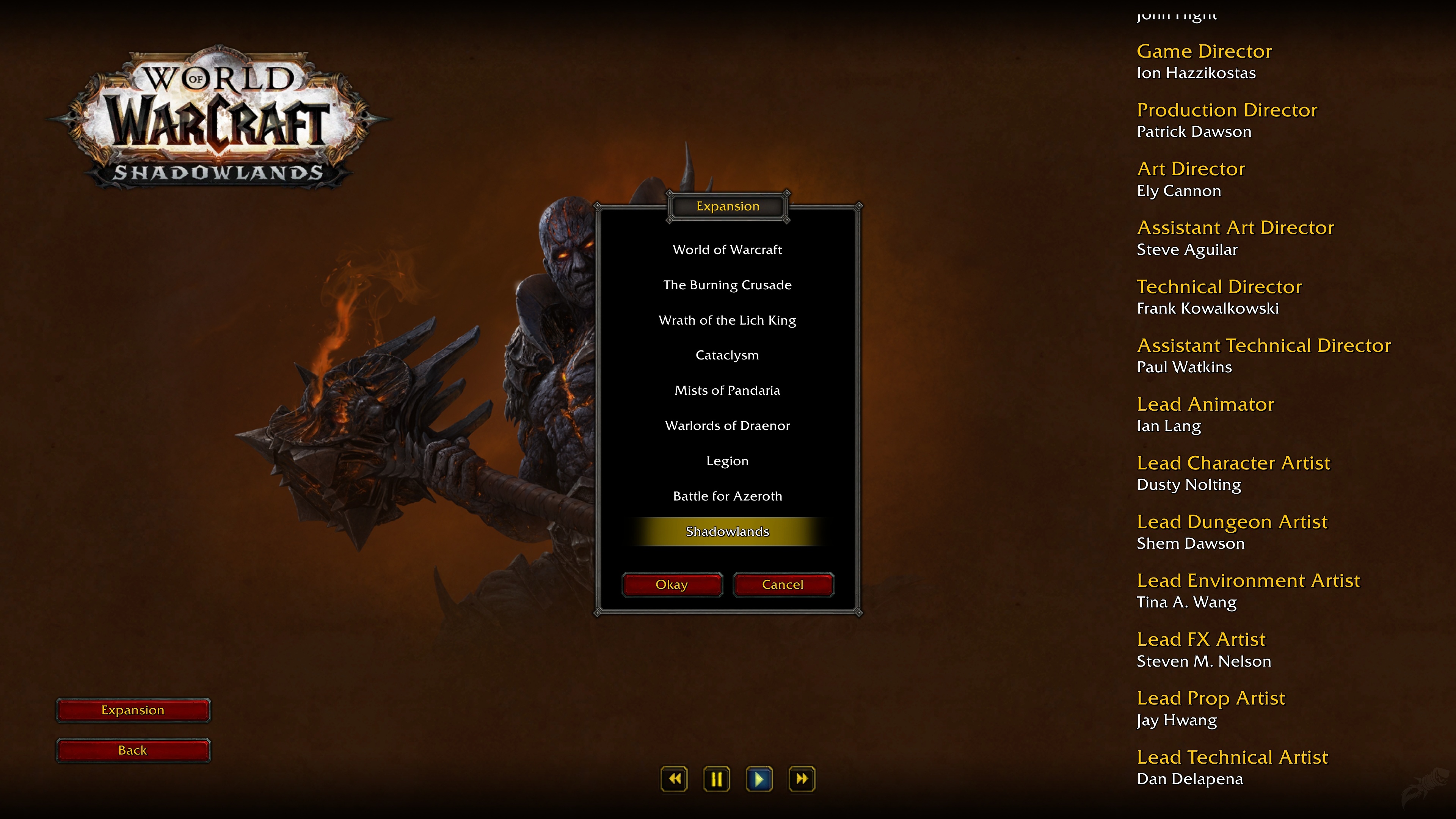 New Shadowlands and Previous Expansion Credits Screens - Wowhead News