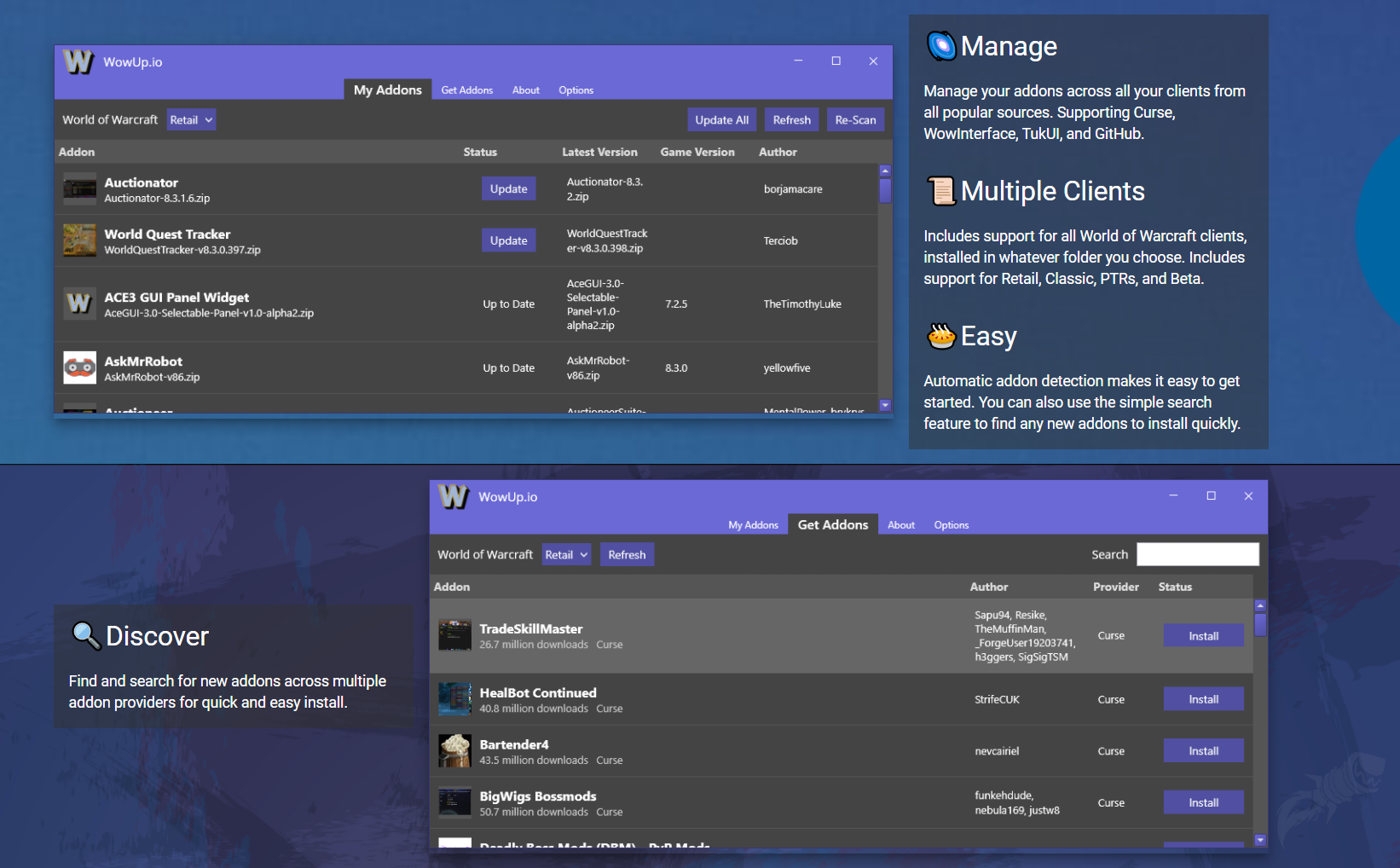 New Standalone CurseForge Client - Manage Addons without the Overwolf App -  Wowhead News