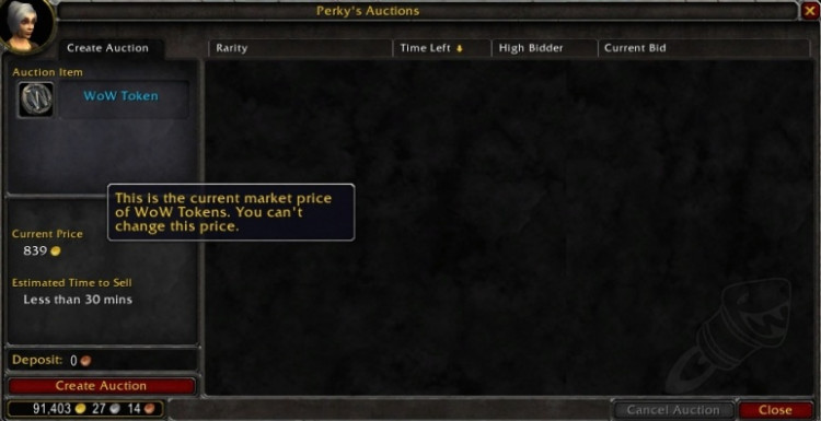 Гайд по получению и продаже жетона WoW