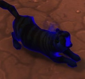 Uma captura de tela do gato do jogo à esquerda.