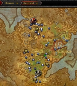 map of spires of arak draenor path finder