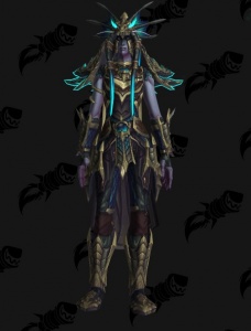 demonic elite nightborne hunter outfit world of warcraft demonic elite nightborne hunter