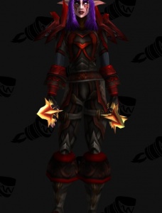 Female Ne Rogue Purple Hair Outfit World Of Warcraft